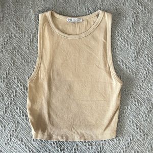 zara beige tank